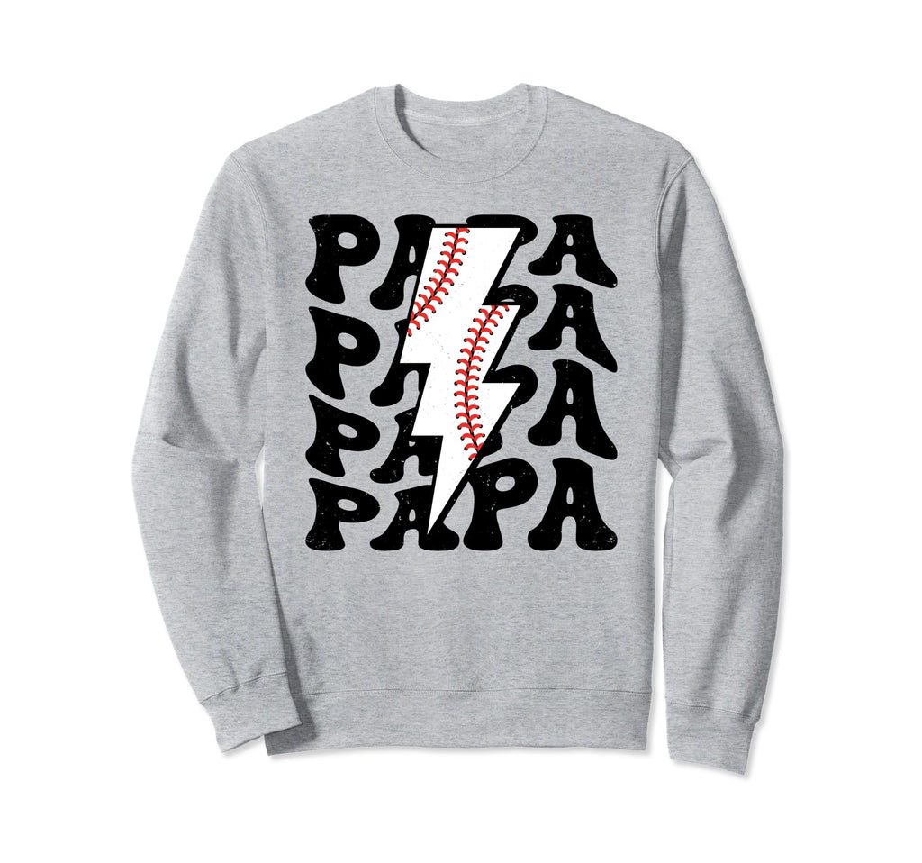 Lightning Groovy Proud Dad Baseball Sweatshirt - Graphic Print for Adults - T-Shirt, Sweatshirt, Hoodie