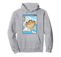 Surfing Cats Eating Ramen Bowl Japanese Hoodie - Graphic Print Men Women - T-Shirt, Sweatshirt, Hoodie