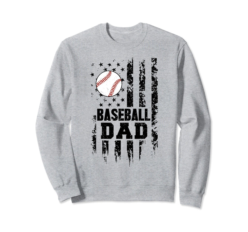 Baseball Dad Papa Daddy Fathers Day Sweatshirt - Unique Graphic for Adults - T-Shirt, Sweatshirt, Hoodie