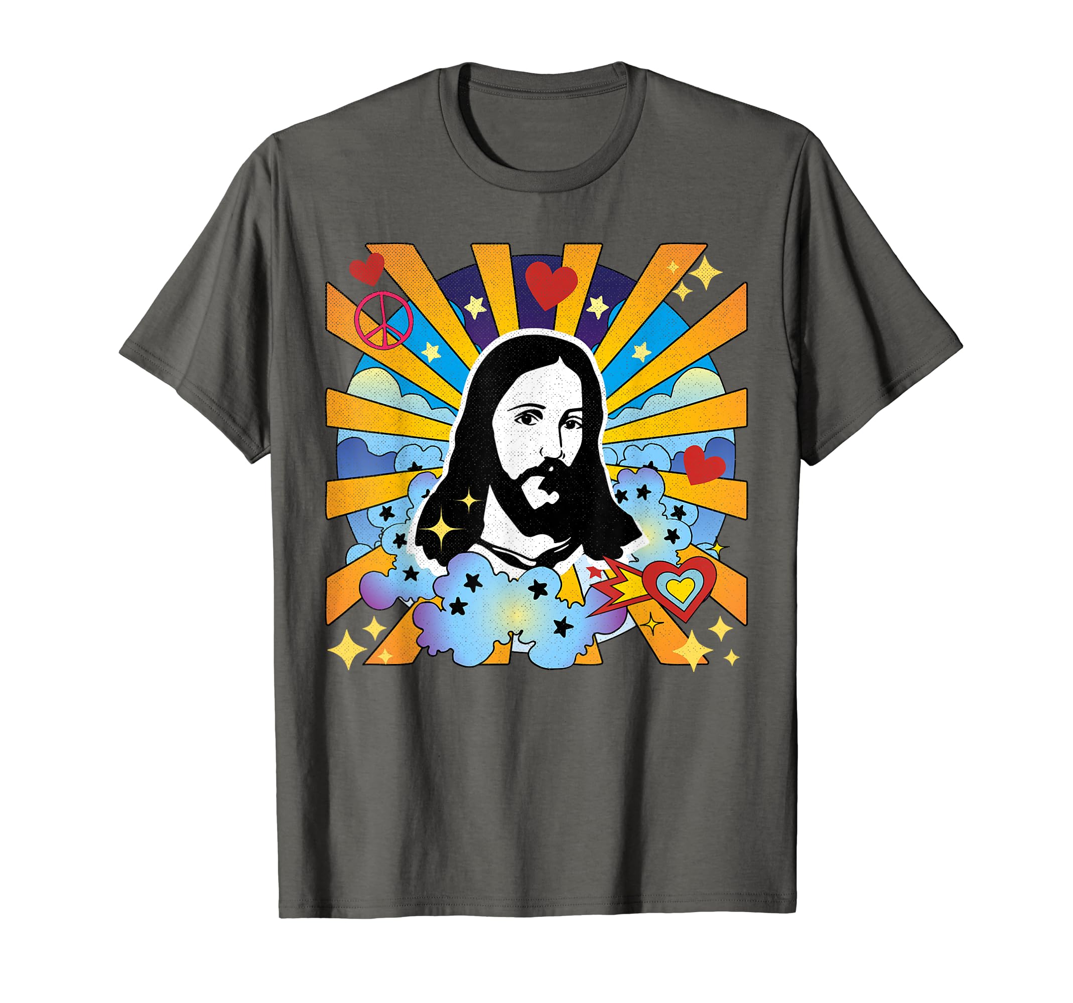 Jesus Loves You Groovy Hippie 60S 70S T-Shirt - Graphic Print for Adults - T-Shirt, Sweatshirt, Hoodie