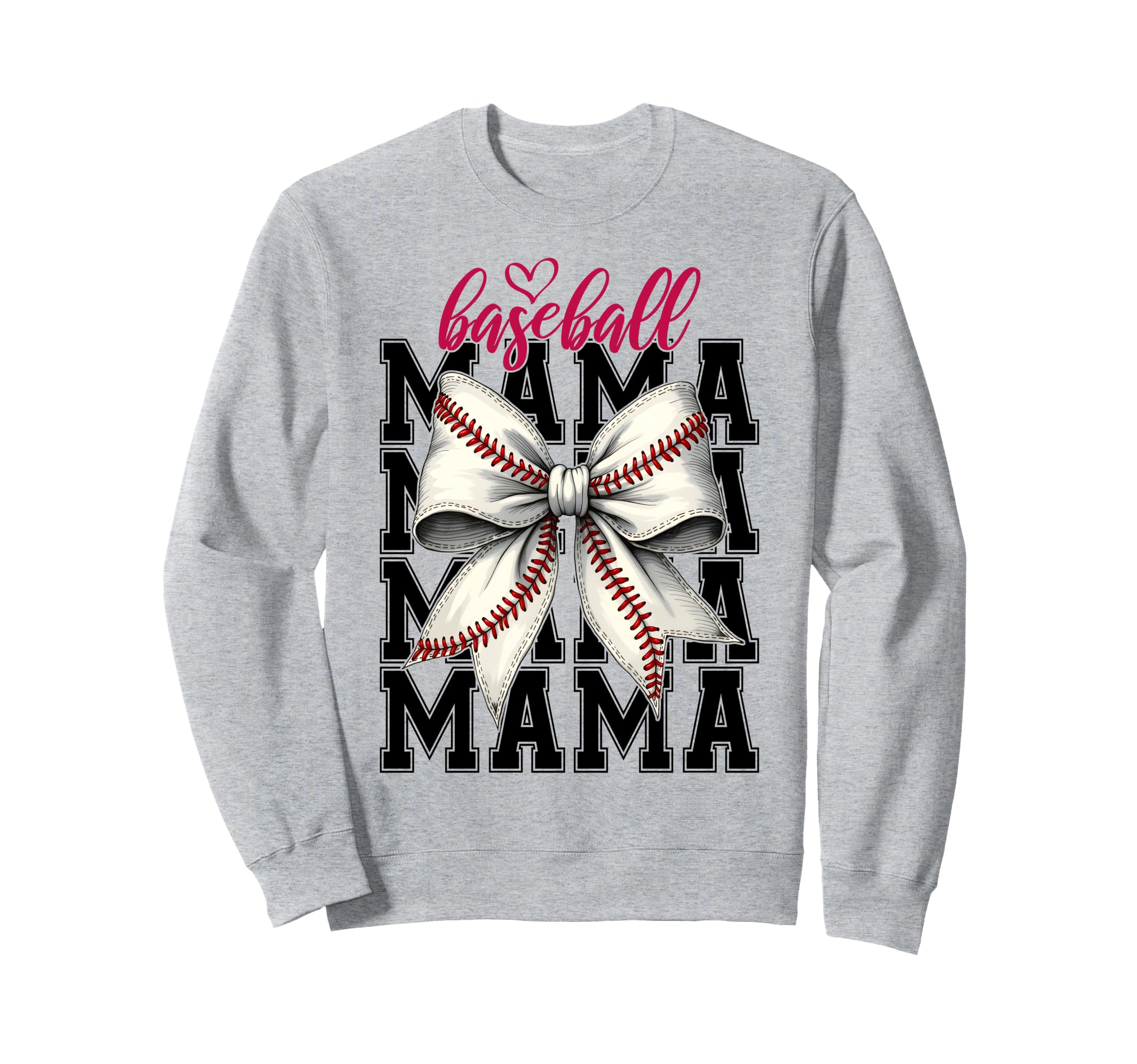 Baseball Mama Coquette Bow Game Day Sweatshirt - Aesthetic Graphic Unisex - T-Shirt, Sweatshirt, Hoodie
