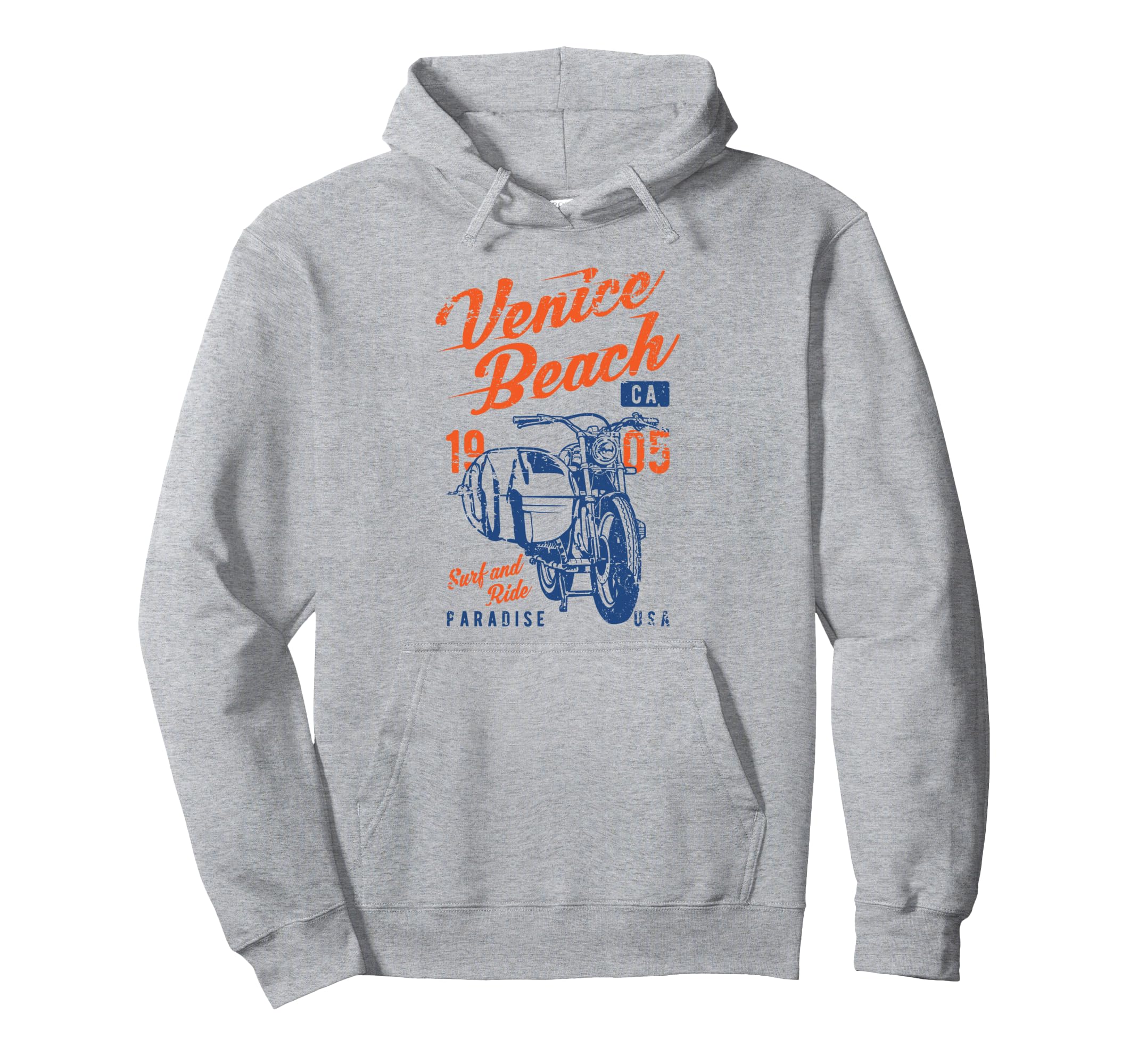 Venice Beach California Distressed Hoodie - Trendy Graphic Unisex - T-Shirt, Sweatshirt, Hoodie