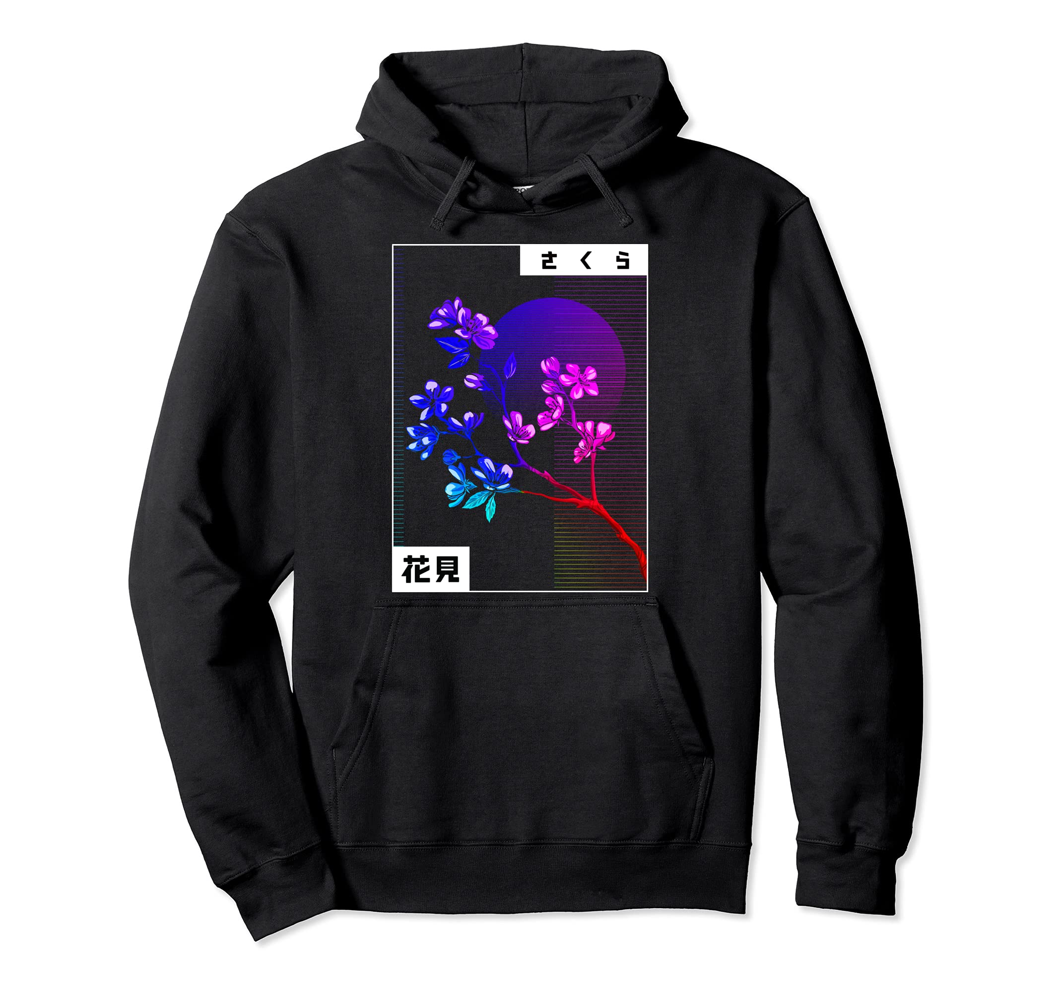 Trippy Aesthetic Vaporwave Cherry Tree Hoodie - Unique Graphic Unisex - T-Shirt, Sweatshirt, Hoodie