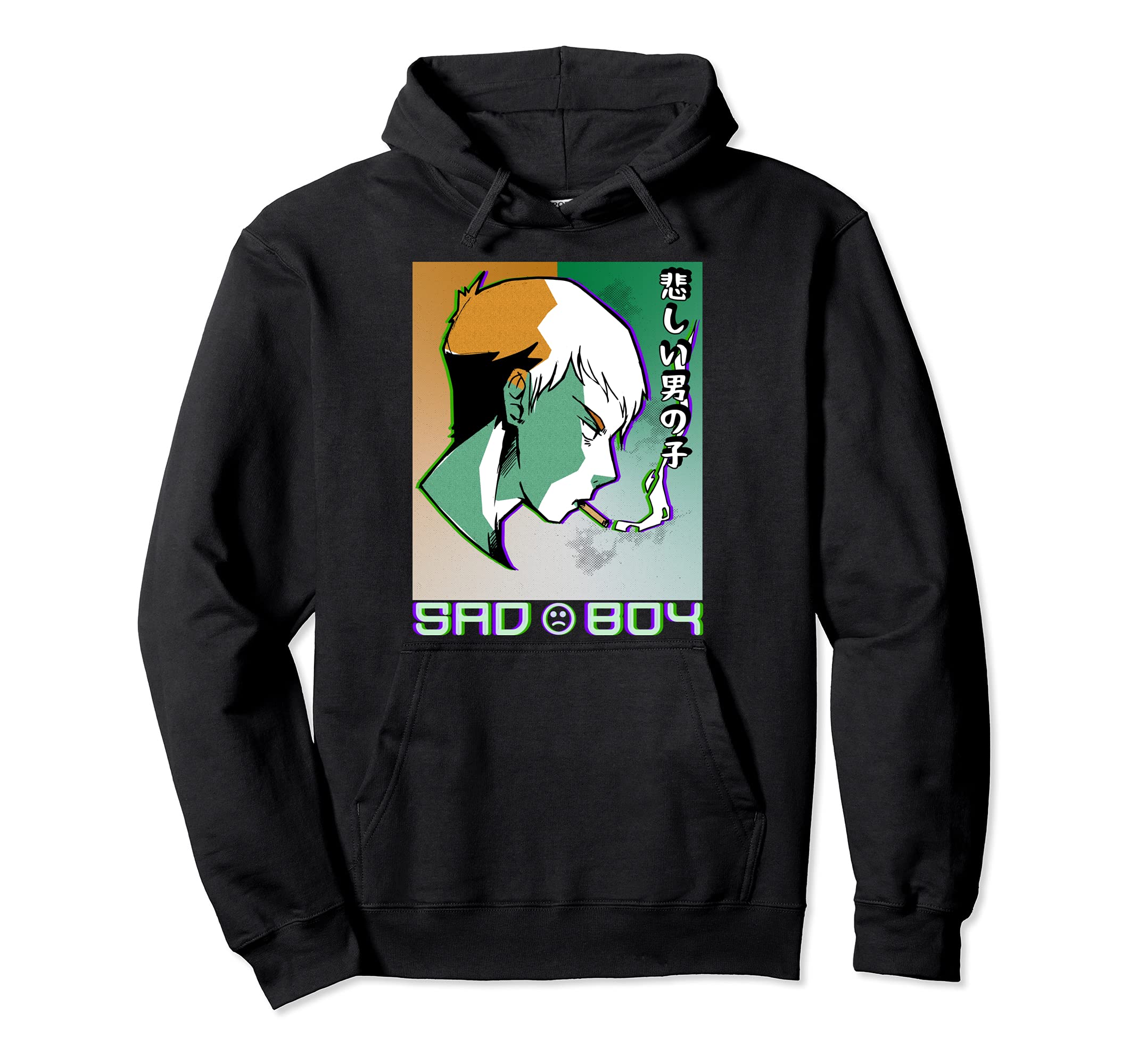 Japanese Vaporwave Sad Anime Aesthetic Hoodie - Novelty Apparel for Adults - T-Shirt, Sweatshirt, Hoodie