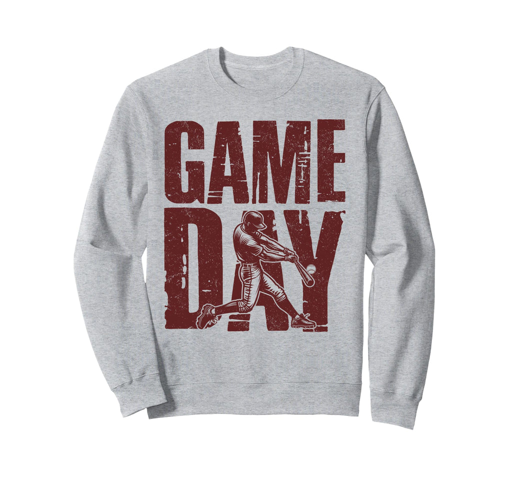 Game Day Baseball Mom Baseball Sweatshirt - Fun Novelty Design Men Women - T-Shirt, Sweatshirt, Hoodie
