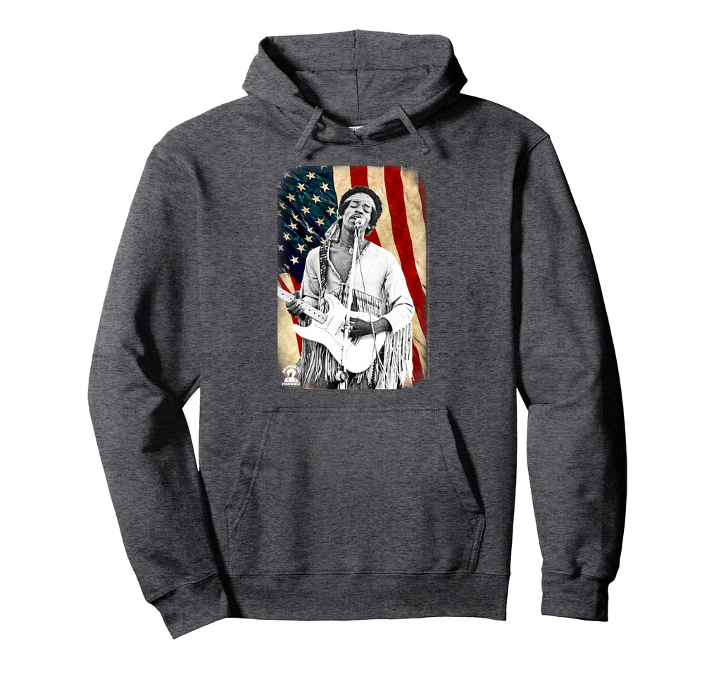 Jimi Hendrix Star Spangled Banner Hoodie - Minimalist Print Unisex - T-Shirt, Sweatshirt, Hoodie