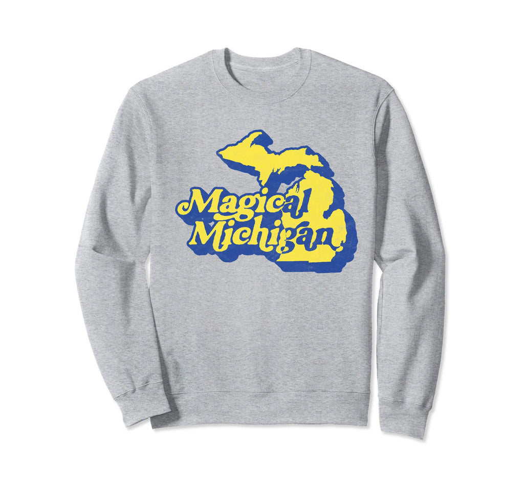 Magical Michigan Minimalist Sweatshirt - Custom Art Print Men Women - T-Shirt, Sweatshirt, Hoodie