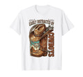 Easily Distracted Cowboys Cowgirl Boots T-Shirt - Minimalist Print Unisex - T-Shirt, Sweatshirt, Hoodie