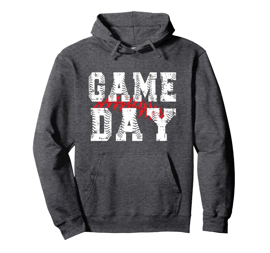 Baseball Game Day Baseball Fans Hoodie - Minimalist Print Men Women - T-Shirt, Sweatshirt, Hoodie