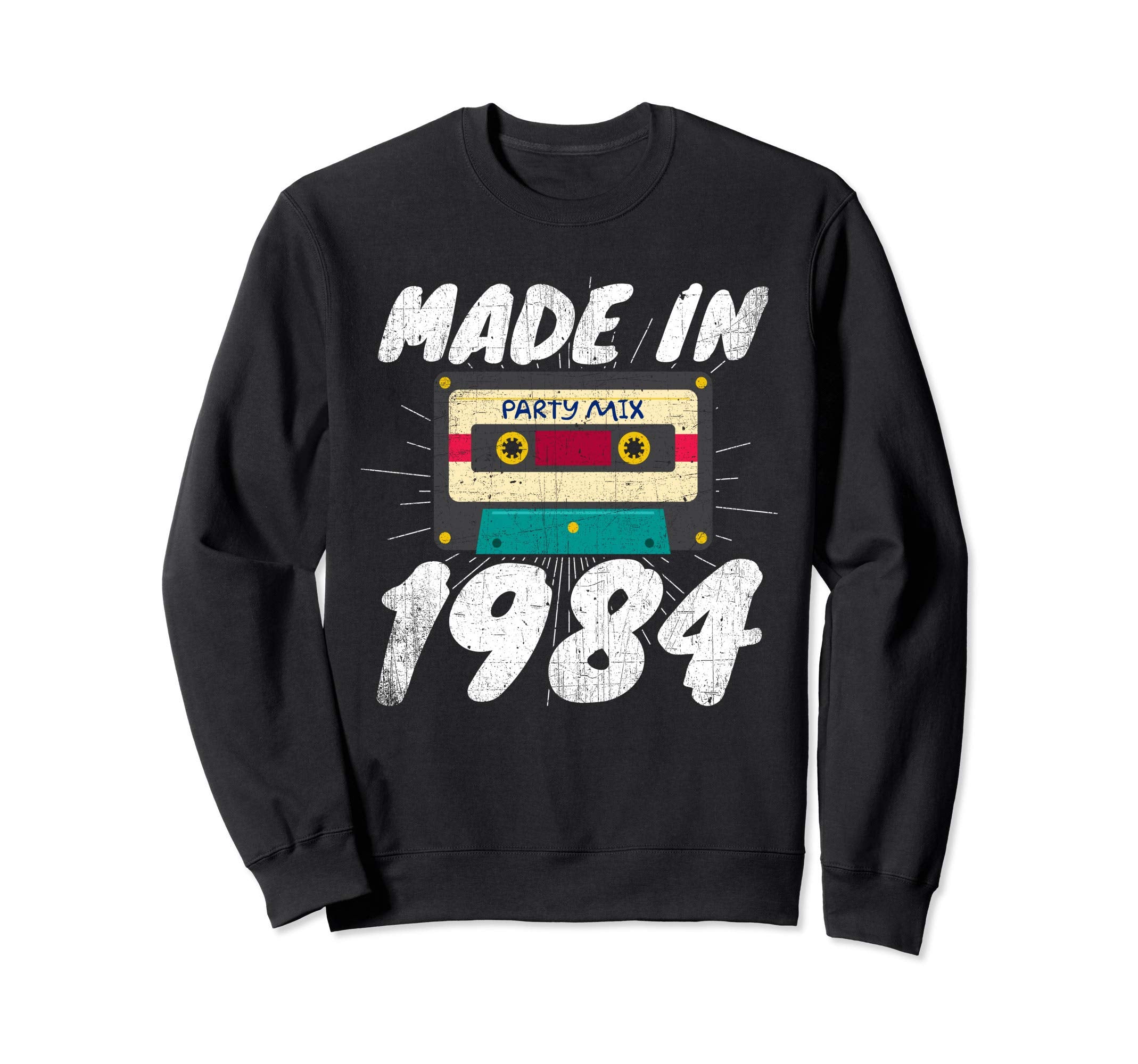 Made 1984 Birthday 80S Cassette Tape Sweatshirt - Trendy Graphic Men Women - T-Shirt, Sweatshirt, Hoodie