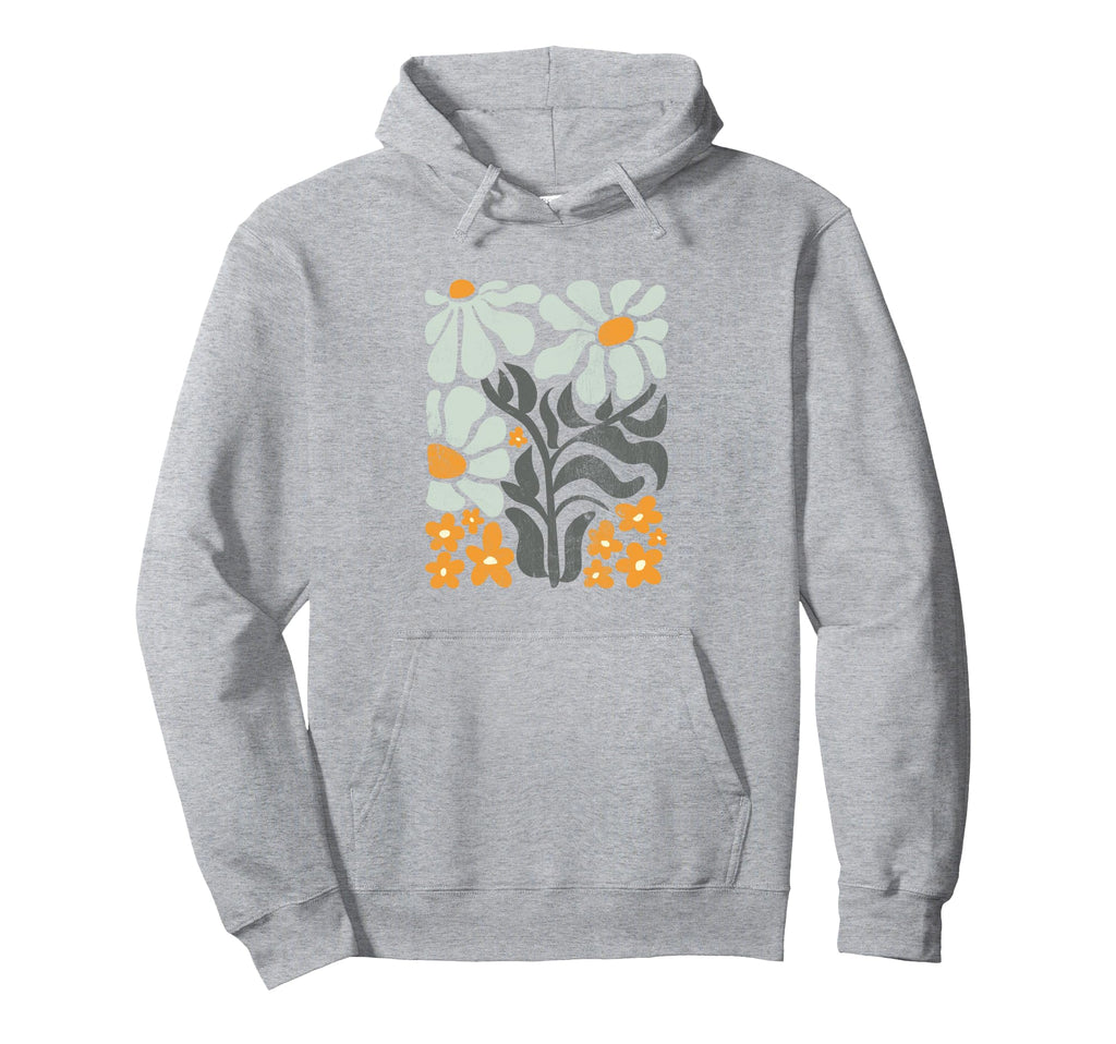 Boho Flowers Abstract Daisies Flower Lover Hoodie - Unique Graphic Unisex - T-Shirt, Sweatshirt, Hoodie