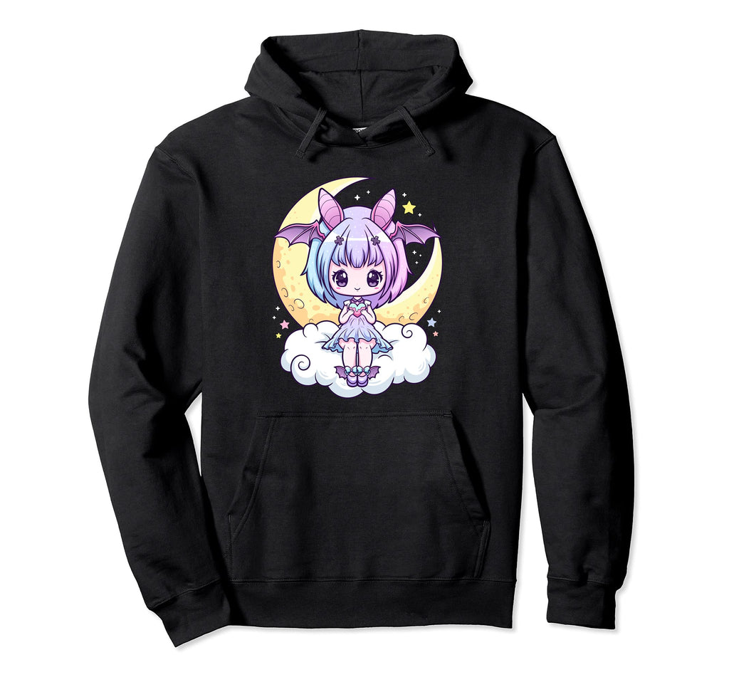 Kawaii Pastel Goth Creepy Anime Moon Hoodie - Streetwear Style Men Women - T-Shirt, Sweatshirt, Hoodie