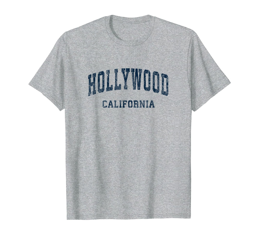 Hollywood California Ca Varsity T-Shirt - Aesthetic Graphic for Adults - T-Shirt, Sweatshirt, Hoodie