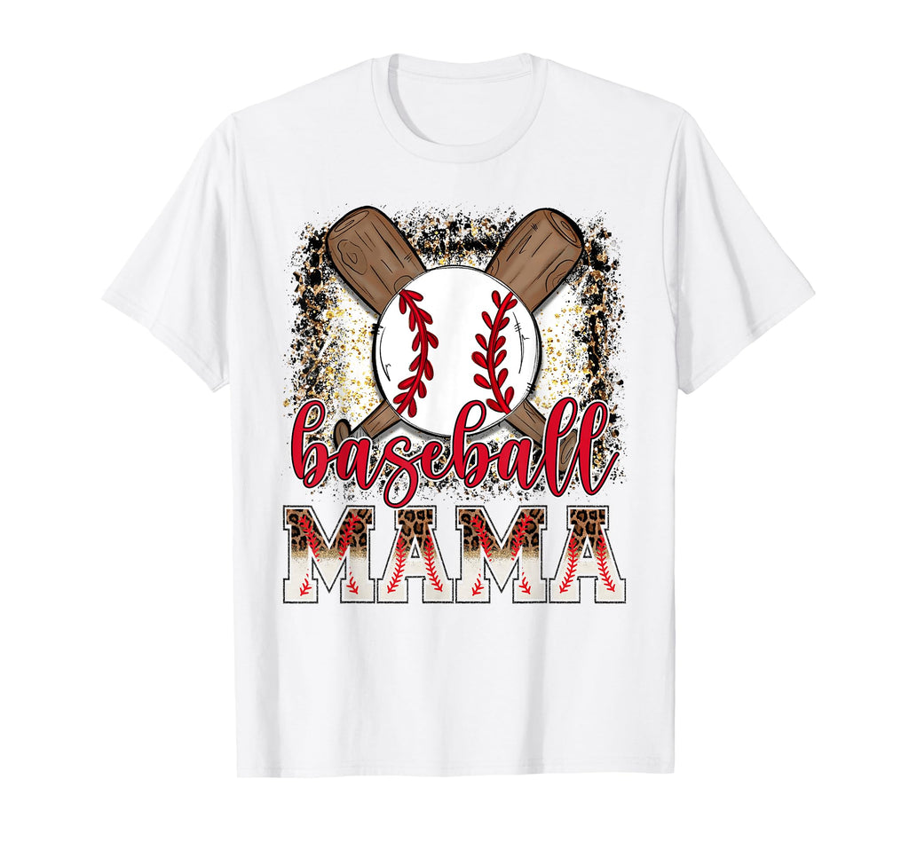 Baseball Mama Leopard Proud Ball Mama T-Shirt - Aesthetic Graphic Men Women - T-Shirt, Sweatshirt, Hoodie