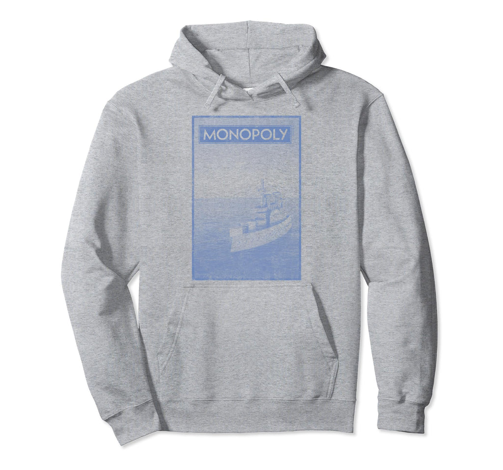 Monopoly Ship Distressed Hoodie - Unique Graphic for Adults - T-Shirt, Sweatshirt, Hoodie