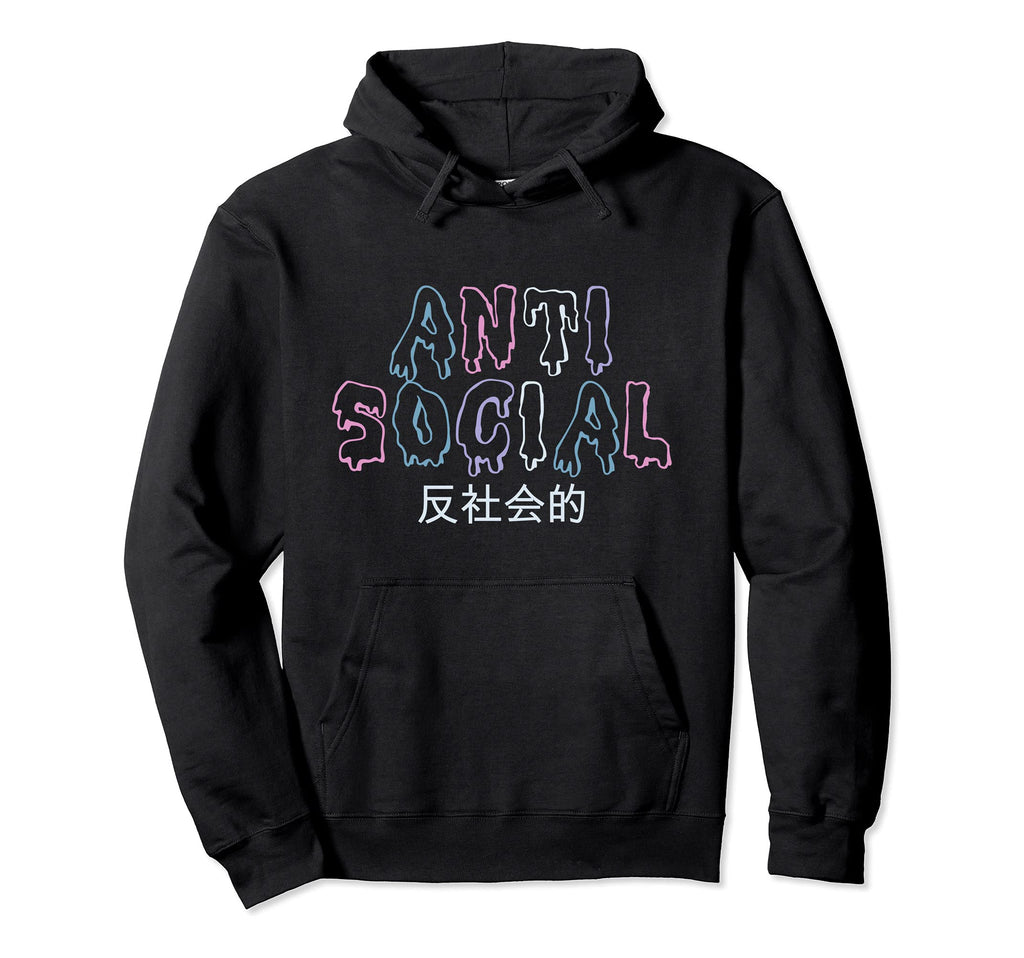Anti Social Goth Vaporwave Aesthetic Hoodie - Streetwear Style Unisex - T-Shirt, Sweatshirt, Hoodie