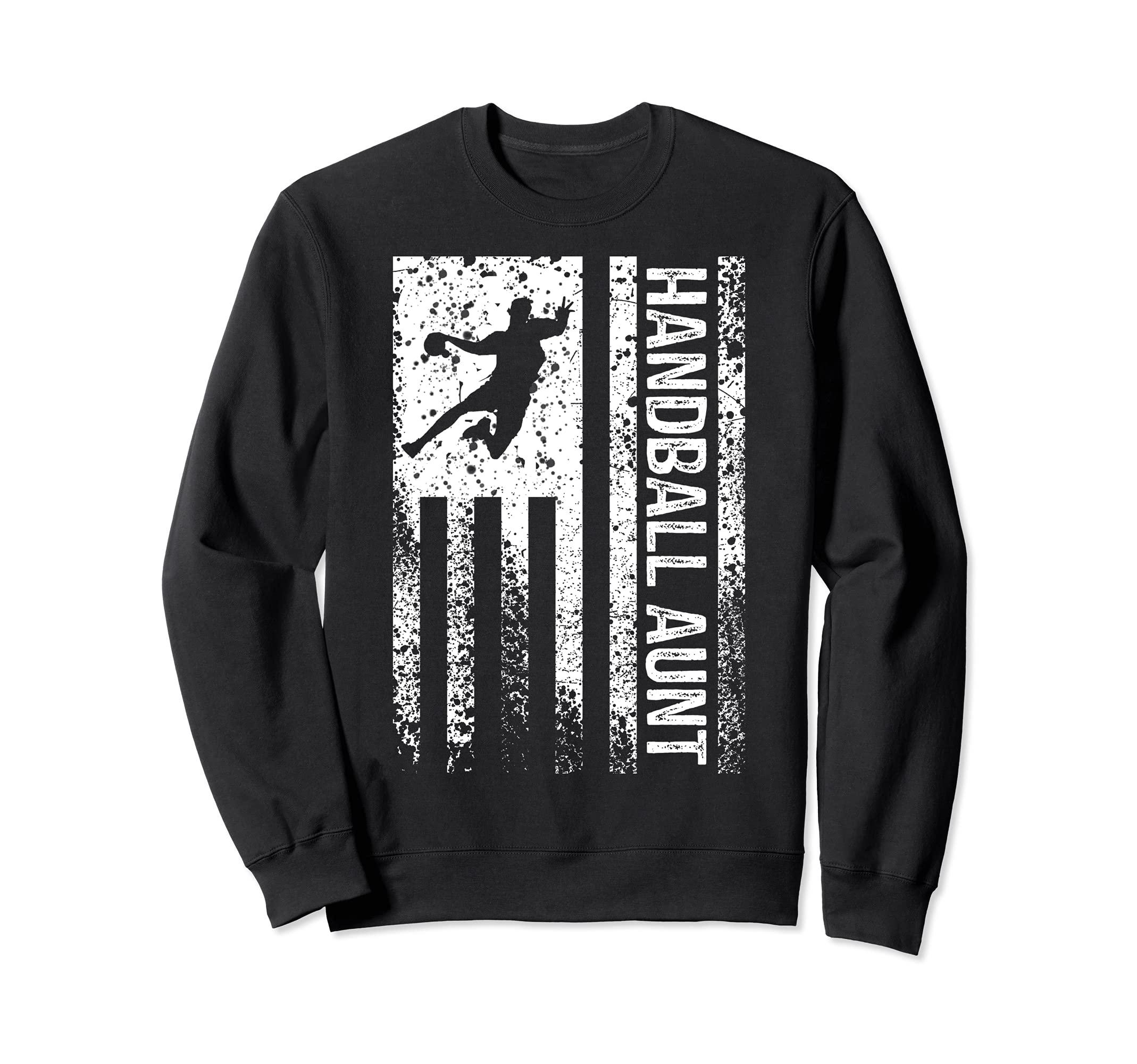 Handball Aunt Distressed American Sweatshirt - Streetwear Style for Adults - T-Shirt, Sweatshirt, Hoodie