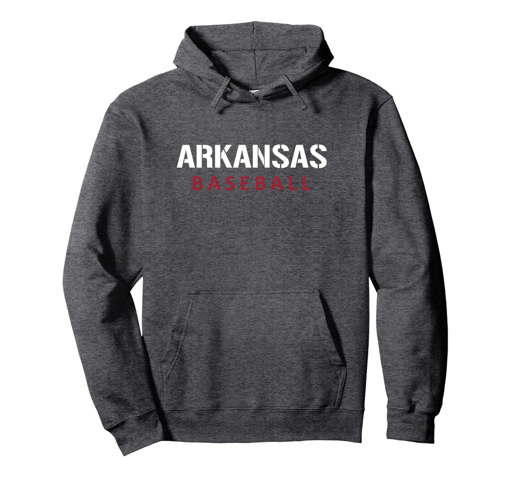 Arkansas Baseball Block And Stencil Font Hoodie - Streetwear Style Unisex - T-Shirt, Sweatshirt, Hoodie