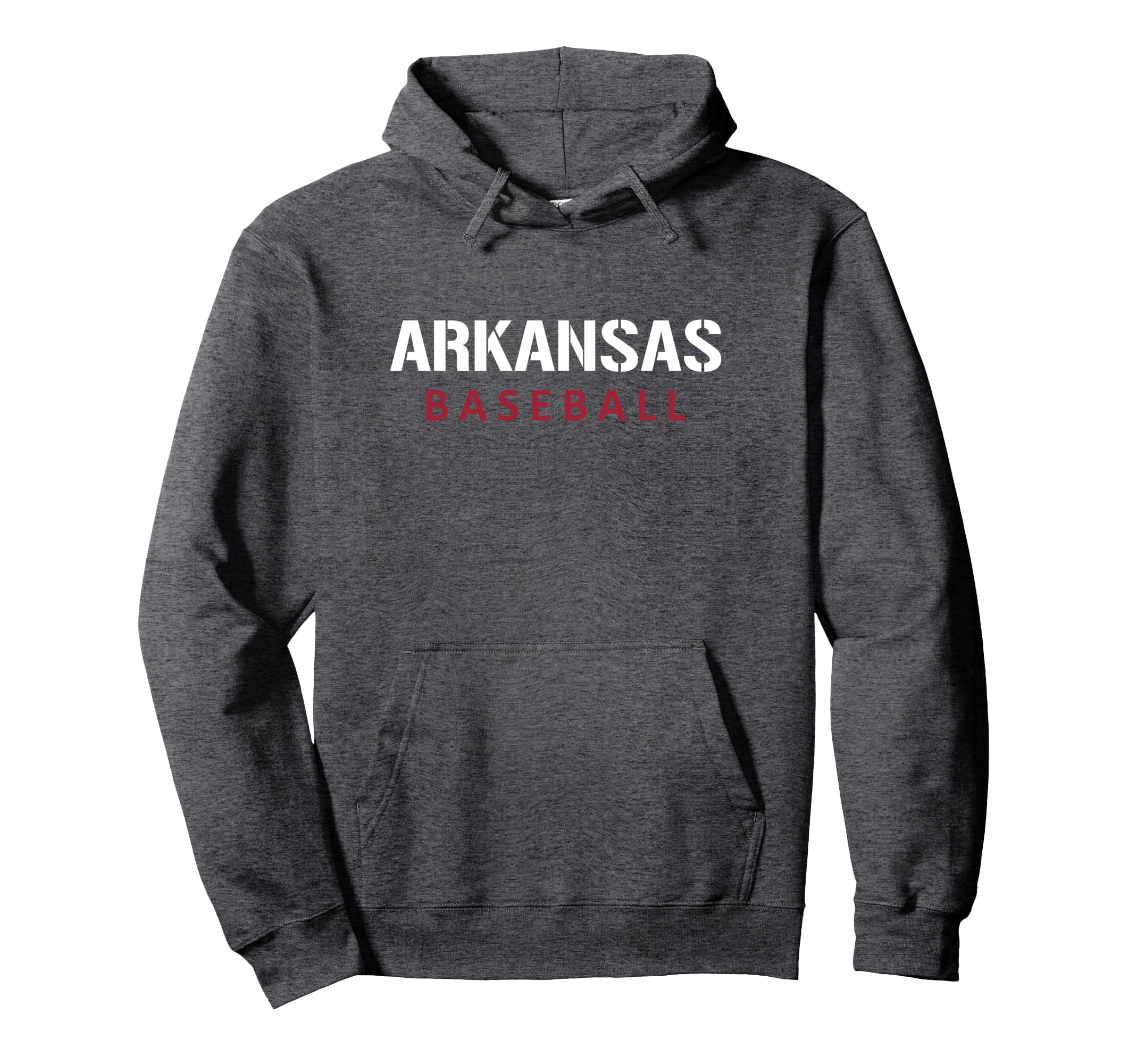 Arkansas Baseball Block And Stencil Font Hoodie - Streetwear Style Unisex - T-Shirt, Sweatshirt, Hoodie