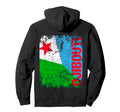 Djibouti Flag Distressed Djibouti Hoodie - Custom Art Print Men Women - T-Shirt, Sweatshirt, Hoodie