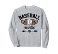 Baseball Auntie Womens Baseball Sweatshirt - Custom Art Print for Adults - T-Shirt, Sweatshirt, Hoodie
