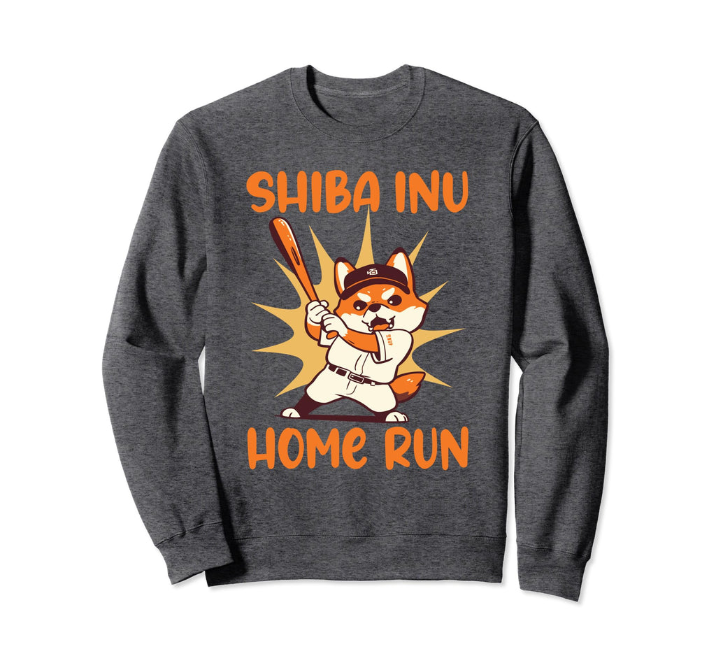 Funny Shiba Inu Baseball Player Sweatshirt - Minimalist Print Men Women - T-Shirt, Sweatshirt, Hoodie