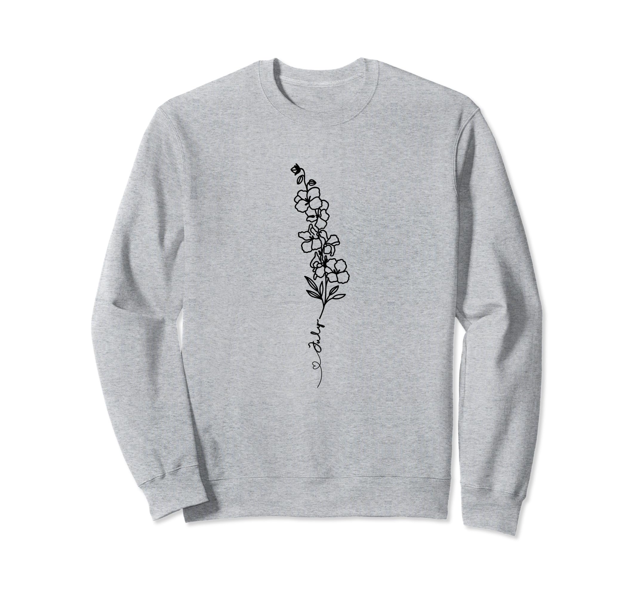 Trendy Boho Minimalist Drawing Larkspur Sweatshirt - Graphic Print Unisex - T-Shirt, Sweatshirt, Hoodie
