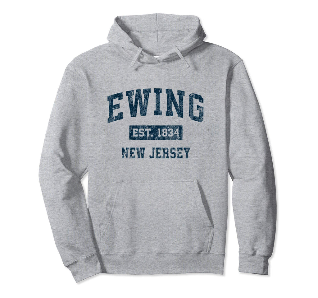 Ewing New Jersey Nj Sports Navy Hoodie - Fun Novelty Design Unisex - T-Shirt, Sweatshirt, Hoodie