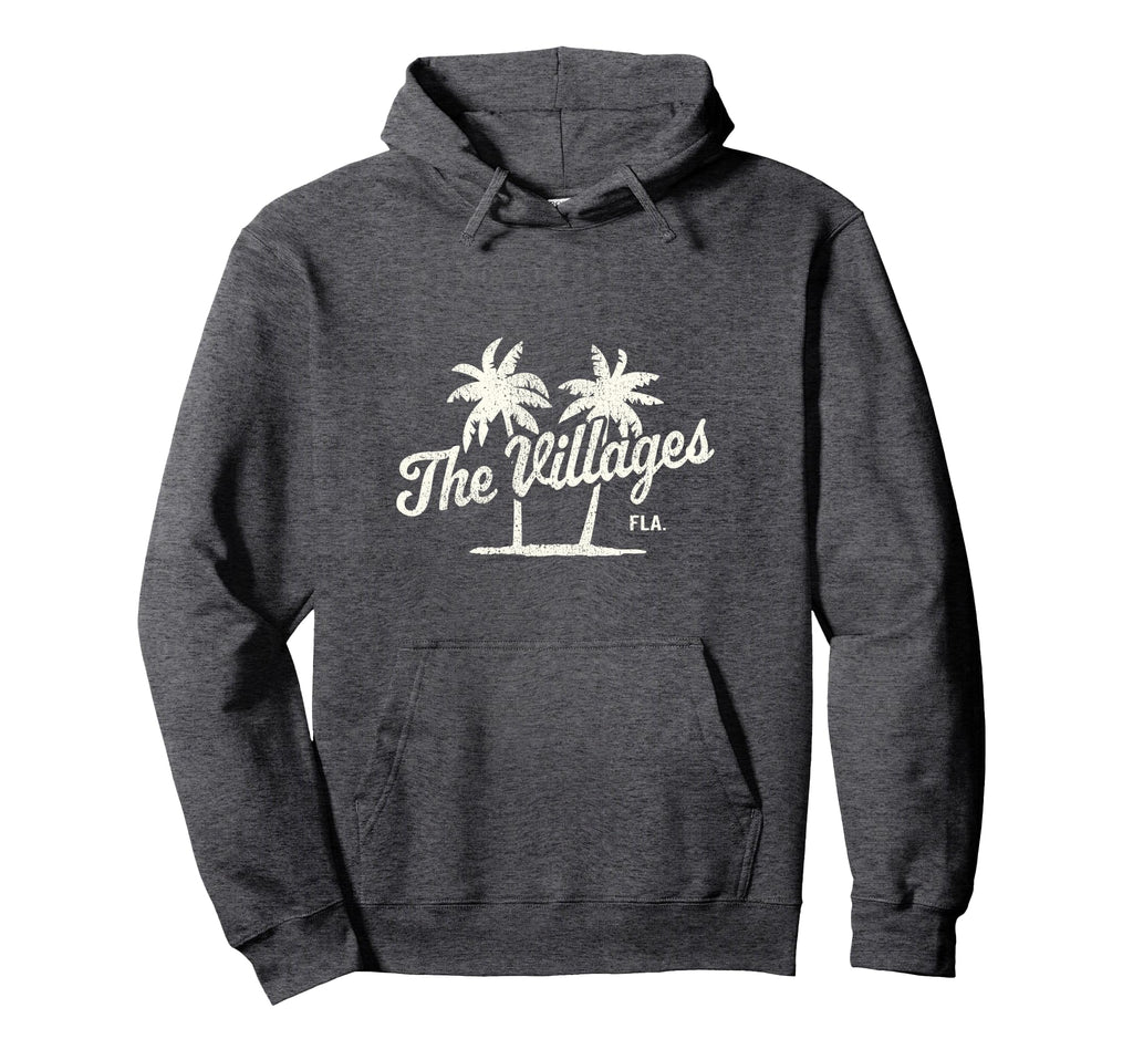 Villages Florida 70S Palm Trees Hoodie - Minimalist Print Men Women - T-Shirt, Sweatshirt, Hoodie