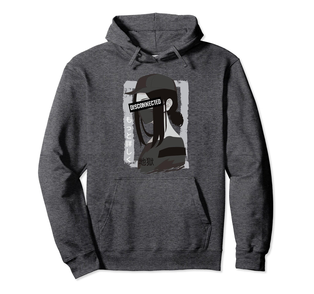 Vaporwave Aesthetic Disconnected Anime Hoodie - Novelty Apparel for Adults - T-Shirt, Sweatshirt, Hoodie