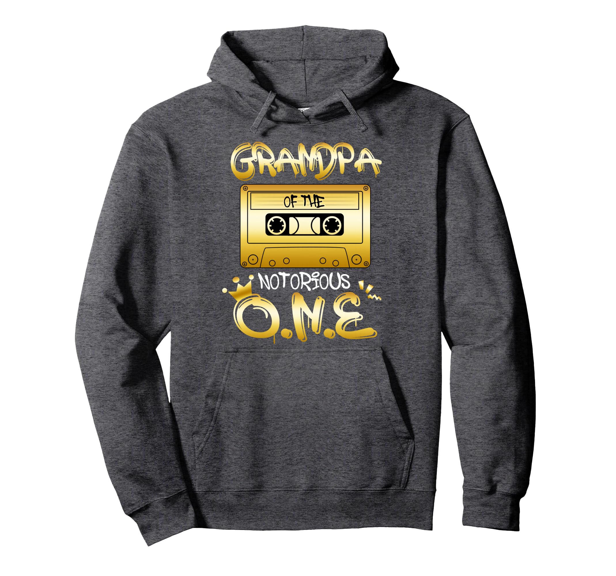 Grandpa Notorious One Bday Old School Hip Hoodie - Graphic Print Men Women - T-Shirt, Sweatshirt, Hoodie