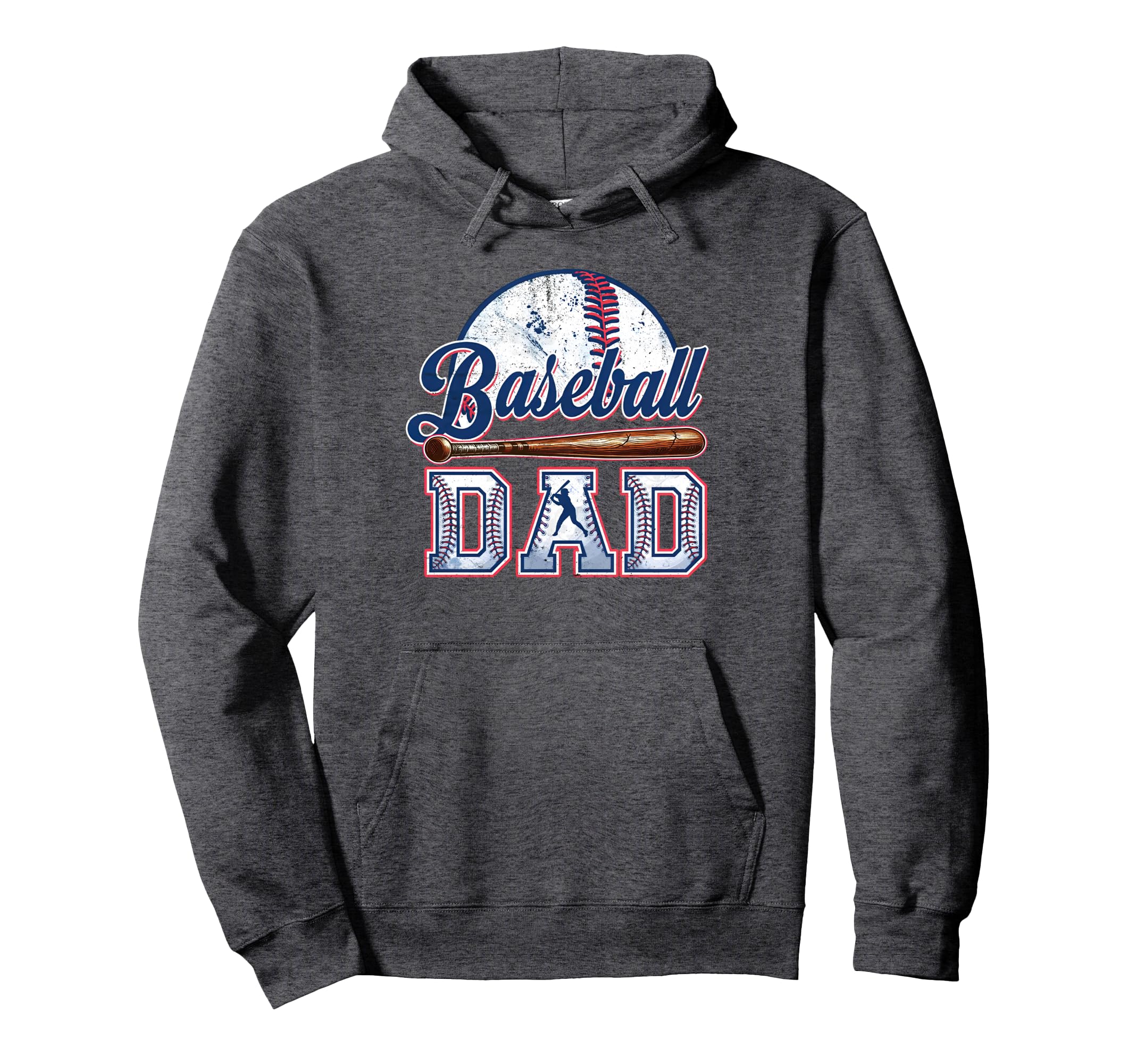 Baseball Dad Happy Fathers Day Sports Hoodie - Minimalist Print Unisex - T-Shirt, Sweatshirt, Hoodie