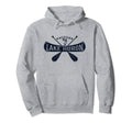 Lake Huron Michigan Distressed Hoodie - Minimalist Print for Adults - T-Shirt, Sweatshirt, Hoodie