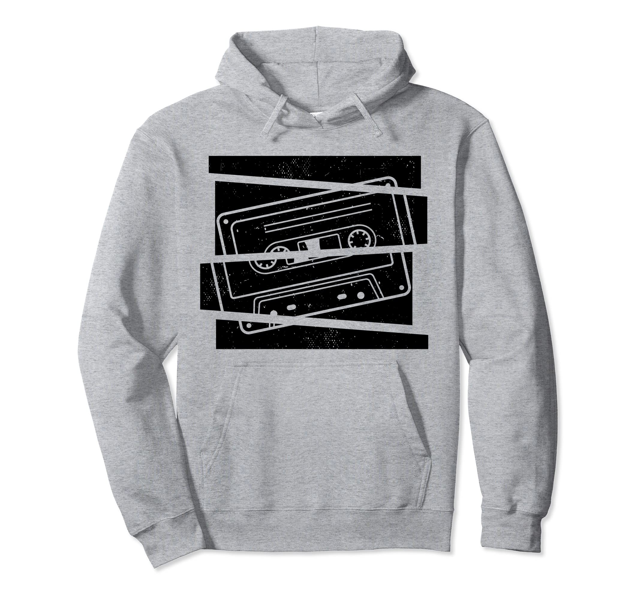 Mixtape Cassette Tape Oldschool Hoodie - Minimalist Print Men Women - T-Shirt, Sweatshirt, Hoodie