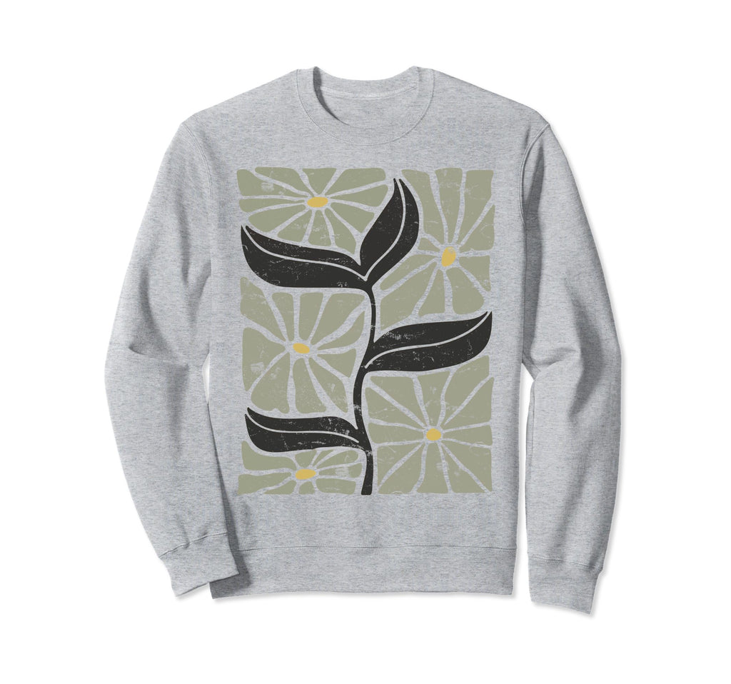 Boho Daisy Flower Botanical Sweatshirt - Streetwear Style Men Women - T-Shirt, Sweatshirt, Hoodie
