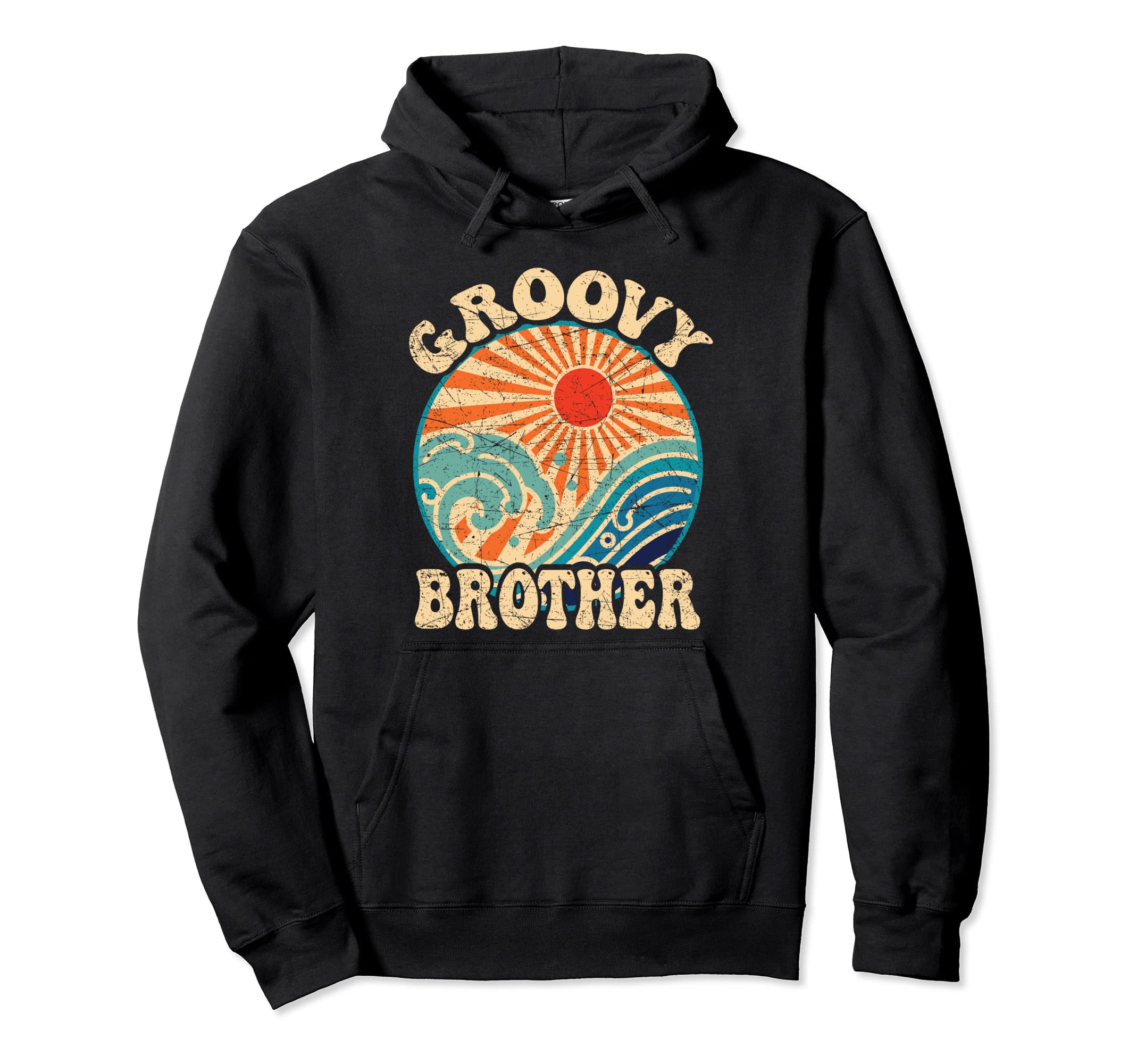 Groovy Brother 70S Aesthetic Nostalgia Hoodie - Graphic Print for Adults - T-Shirt, Sweatshirt, Hoodie