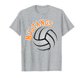 Mustangs Volleyball Mom Game Day Orange T-Shirt - Streetwear Style Unisex - T-Shirt, Sweatshirt, Hoodie