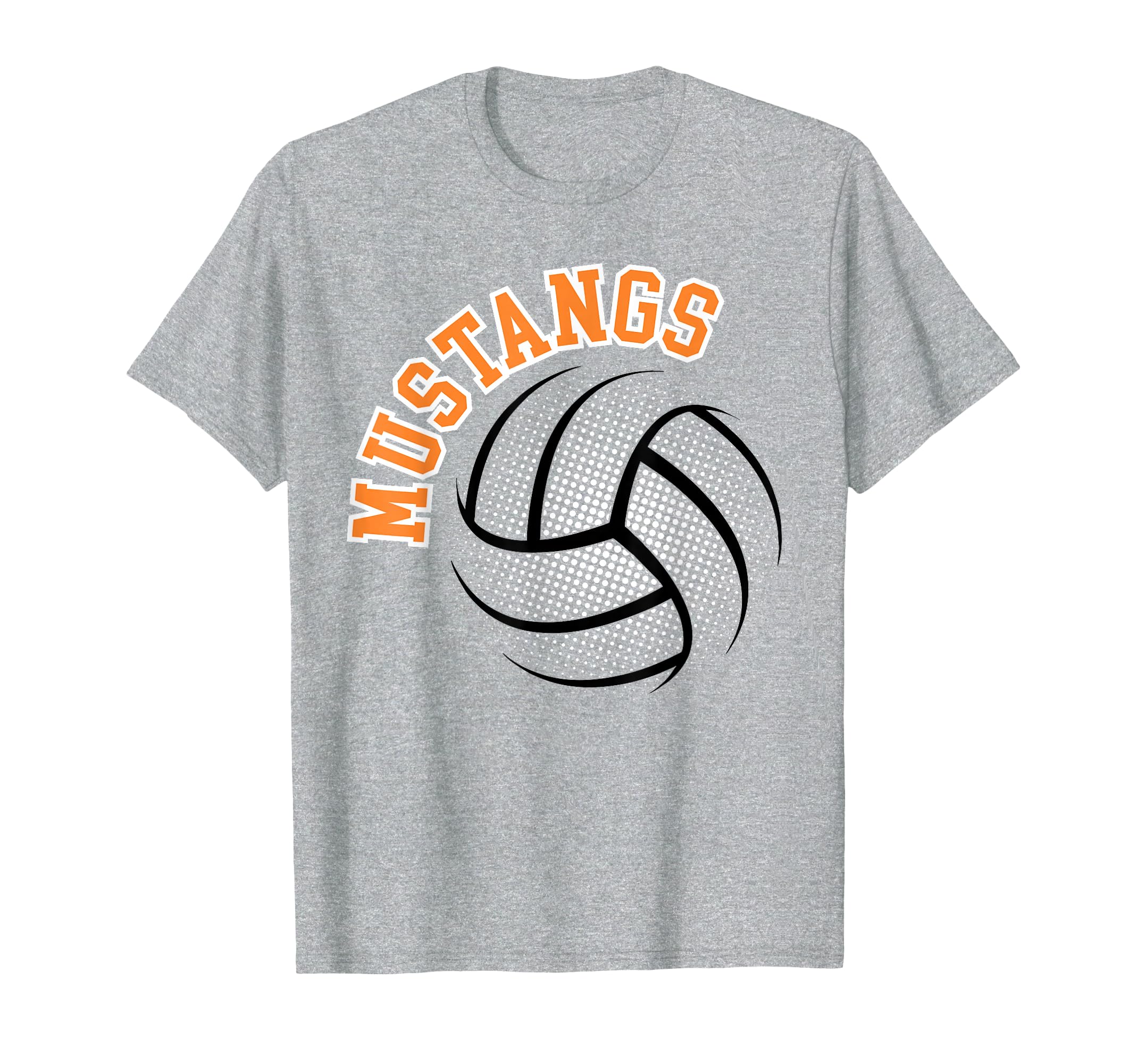Mustangs Volleyball Mom Game Day Orange T-Shirt - Streetwear Style Unisex - T-Shirt, Sweatshirt, Hoodie