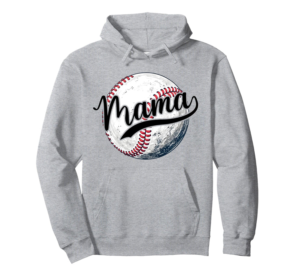 Baseball Mama Mothers Day Baseball Hoodie - Casual Everyday Wear Men Women - T-Shirt, Sweatshirt, Hoodie