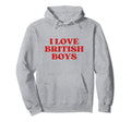 I Love British Y2K Aesthetic Hoodie - Aesthetic Graphic Unisex - T-Shirt, Sweatshirt, Hoodie