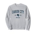 Carson City Nevada Nv Sports Navy Sweatshirt - Aesthetic Graphic Unisex - T-Shirt, Sweatshirt, Hoodie