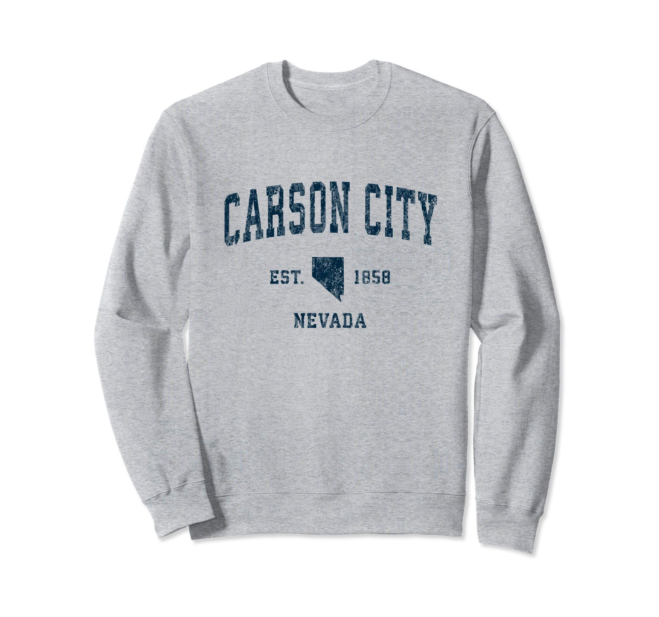 Carson City Nevada Nv Sports Navy Sweatshirt - Aesthetic Graphic Unisex - T-Shirt, Sweatshirt, Hoodie