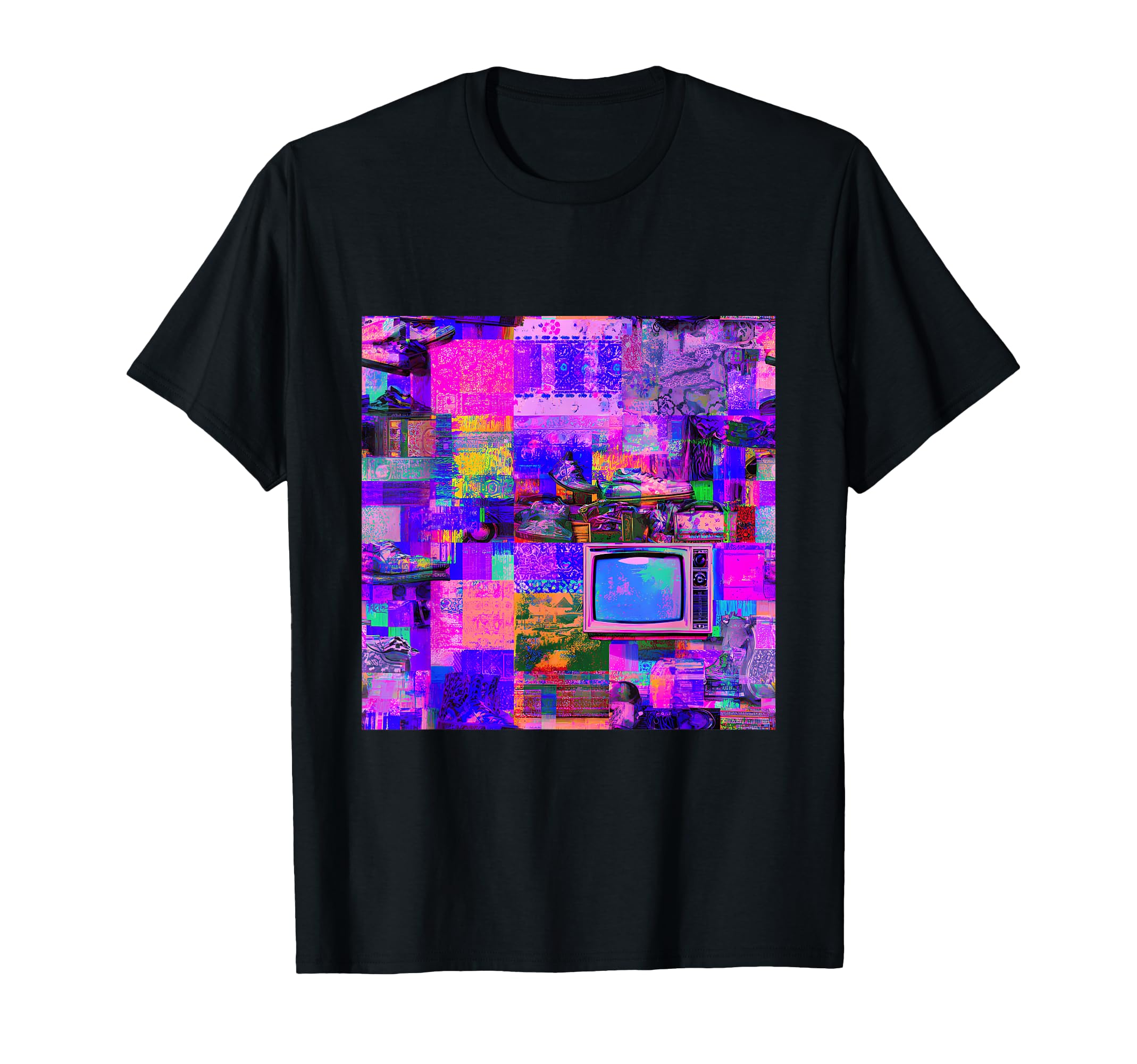 Vaporwave Glitch Art 80S 90S Aesthetic T-Shirt - Custom Art Print Unisex - T-Shirt, Sweatshirt, Hoodie