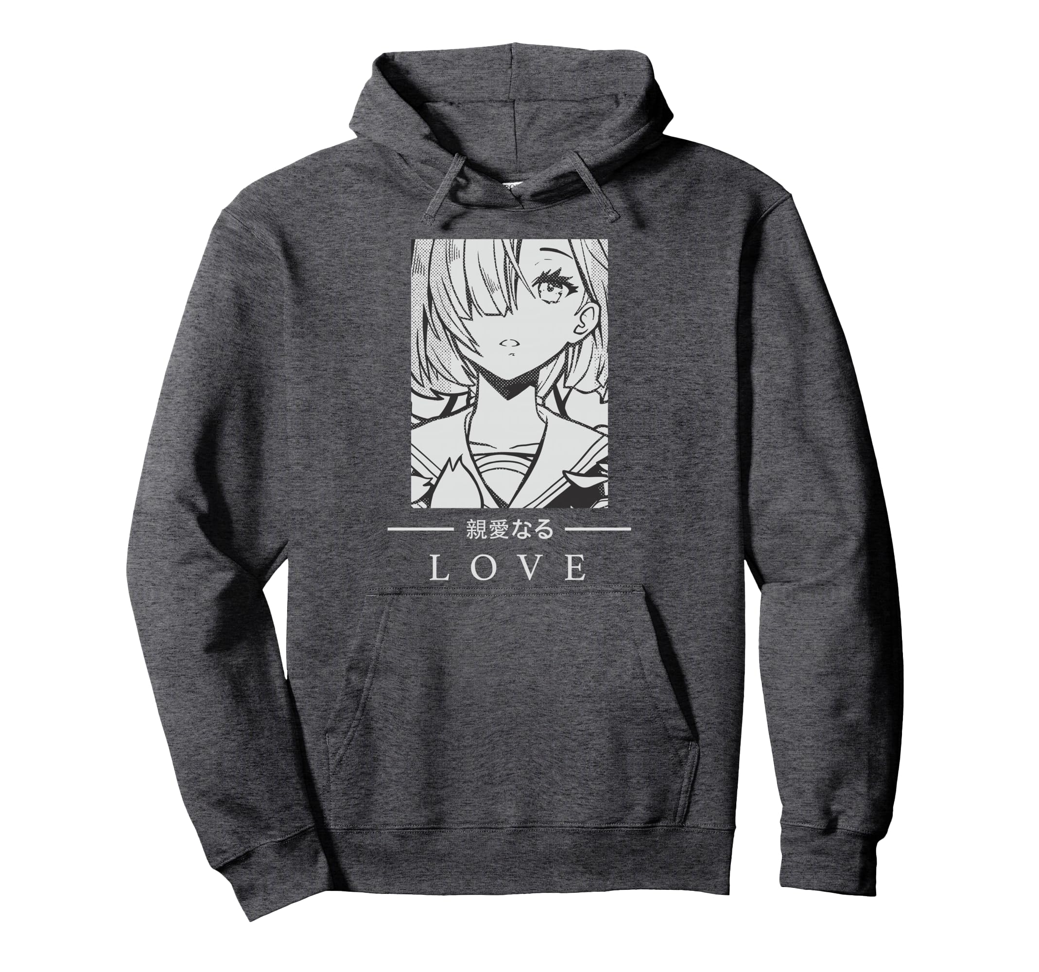 Anime Love Japanese Text Aesthetic Hoodie - Streetwear Style for Adults - T-Shirt, Sweatshirt, Hoodie