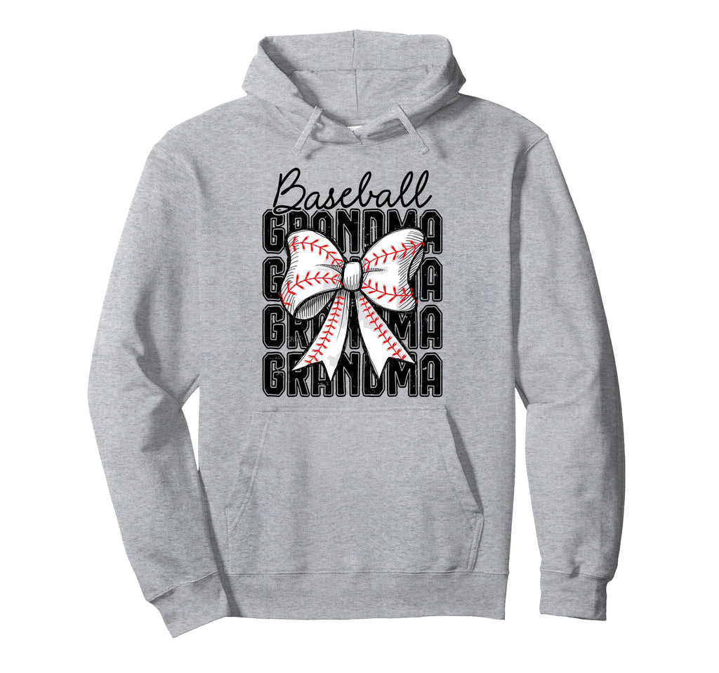 Baseball Grandma Coquette Bow Hoodie - Casual Everyday Wear Men Women - T-Shirt, Sweatshirt, Hoodie