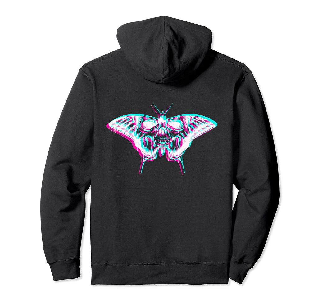 Aesthetic Pastel Goth Butterfly Skull Hoodie - Novelty Apparel Men Women - T-Shirt, Sweatshirt, Hoodie