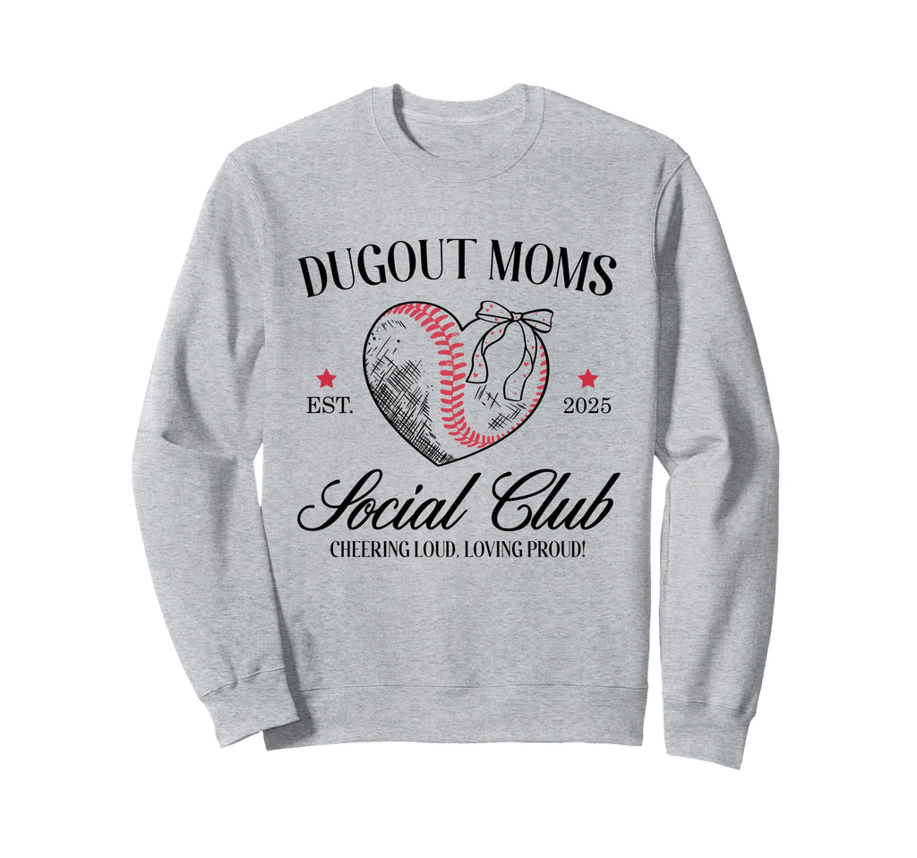 Coquette Dogout Moms Social Club Sweatshirt - Aesthetic Graphic for Adults - T-Shirt, Sweatshirt, Hoodie