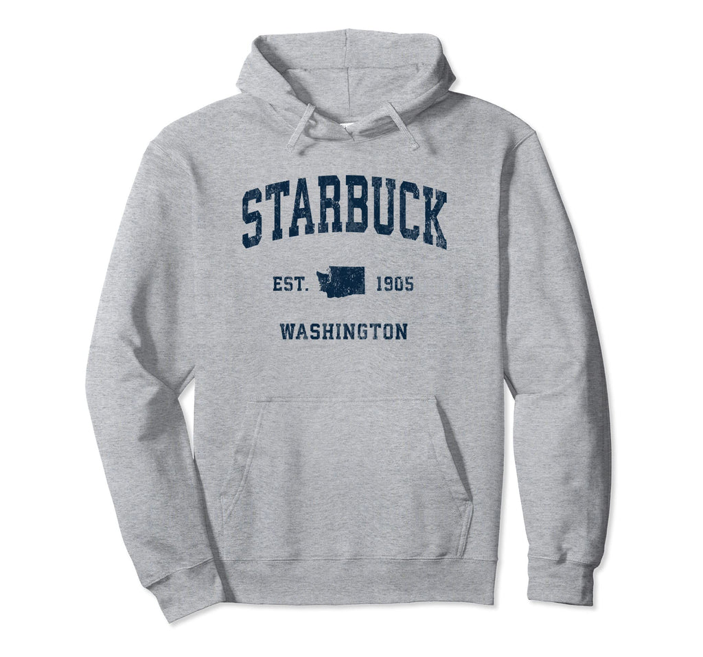 Starbuck Washington Wa Athletic Navy Hoodie - Novelty Apparel for Adults - T-Shirt, Sweatshirt, Hoodie