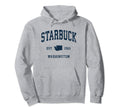 Starbuck Washington Wa Athletic Navy Hoodie - Novelty Apparel for Adults - T-Shirt, Sweatshirt, Hoodie