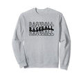 Baseball Mama Groovy Baseball Mom Sweatshirt - Minimalist Print for Adults - T-Shirt, Sweatshirt, Hoodie